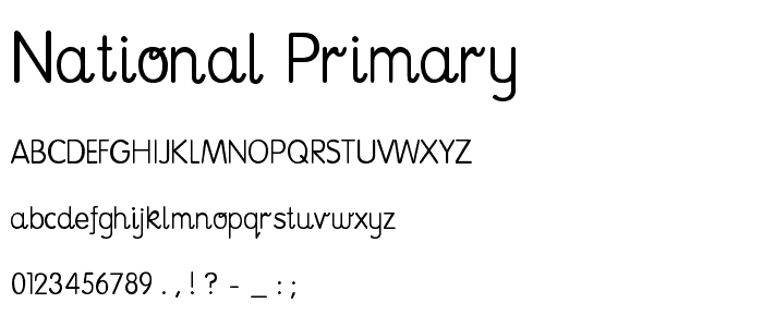 National Primary font